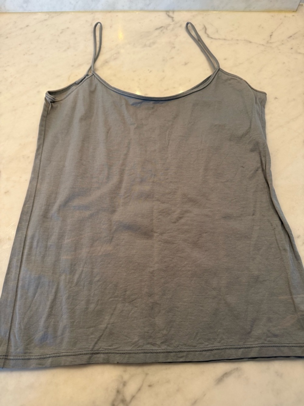 Women’s Morgan Le Fay Blue Grey Spaghetti Strap Cami Top Minimalist 90s